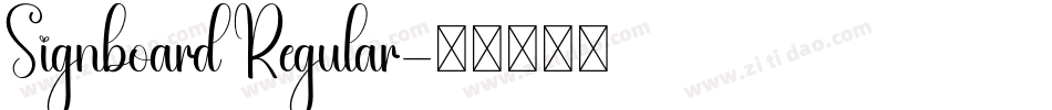 Signboard Regular字体转换